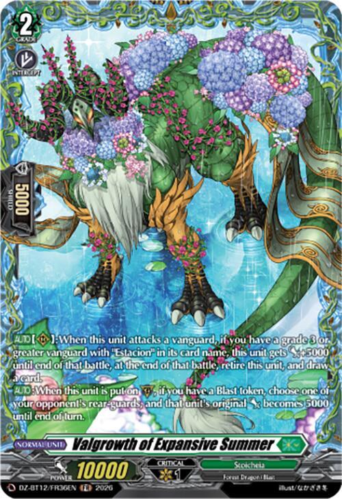 Valgrowth of Expansive Summer Card Front