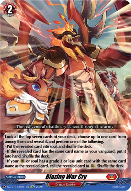 Blazing War Cry Card Front