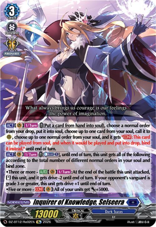 Inquirer of Knowledge, Selseera Card Front