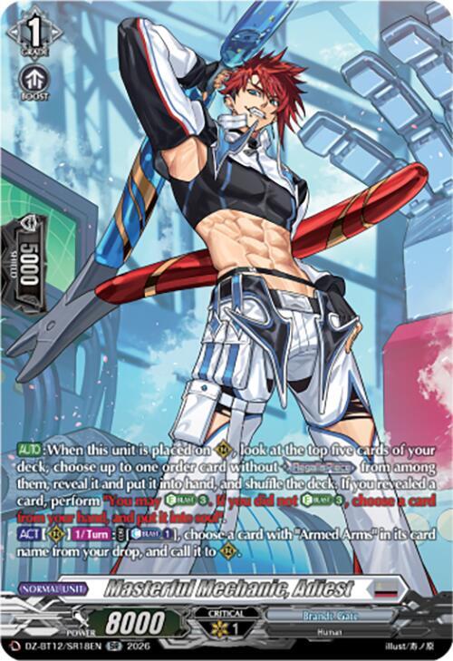 Masterful Mechanic, Adiest Card Front