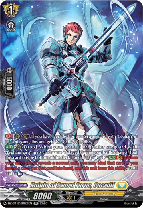 Knight of Sword Force, Caerdif Card Front