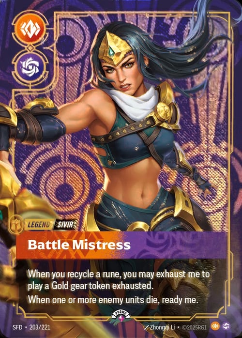 Sivir, Battle Mistress Card Front