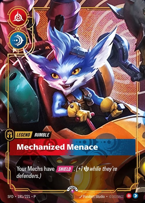 Rumble, Mechanized Menace Card Front