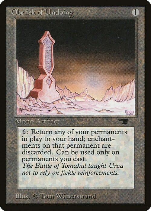 Obelisk of Undoing Card Front