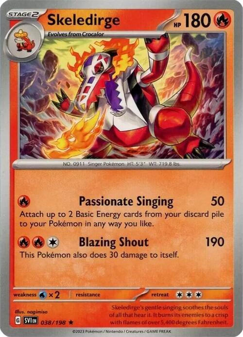 Skeledirge [Burning Song | Blaze Shout] Card Front