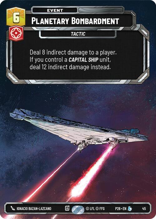 Bombardamento Planetario Card Front