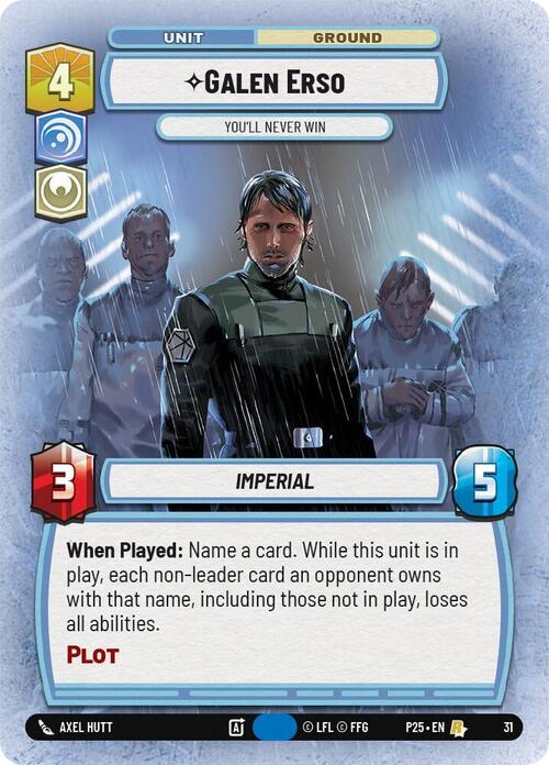 Galen Erso, Non Vincerai Mai Card Front