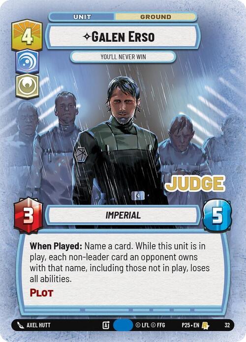 Galen Erso, Non Vincerai Mai Card Front
