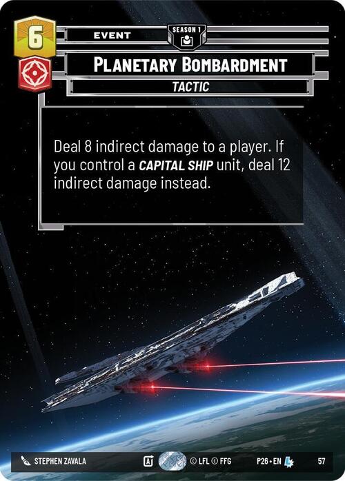 Planetary Bombardment Card Front