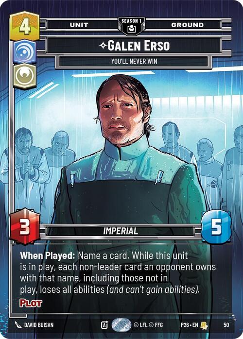 Galen Erso - You'll Never Win Card Front