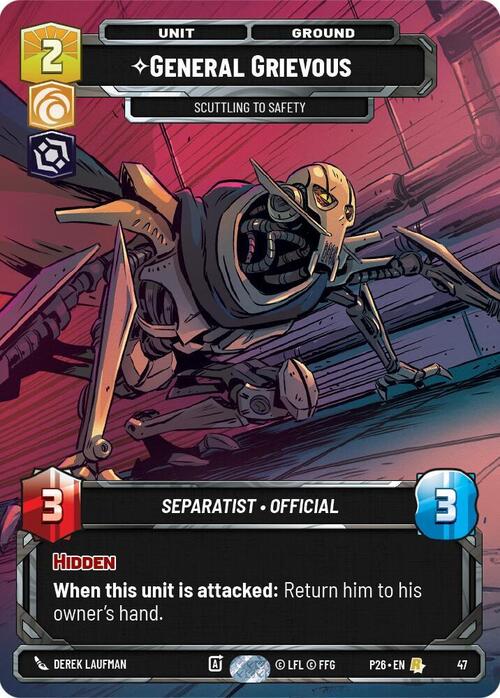 General Grievous - Scuttling to Safety Card Front