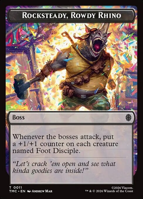 Rocksteady, Rowdy Rhino Card Front