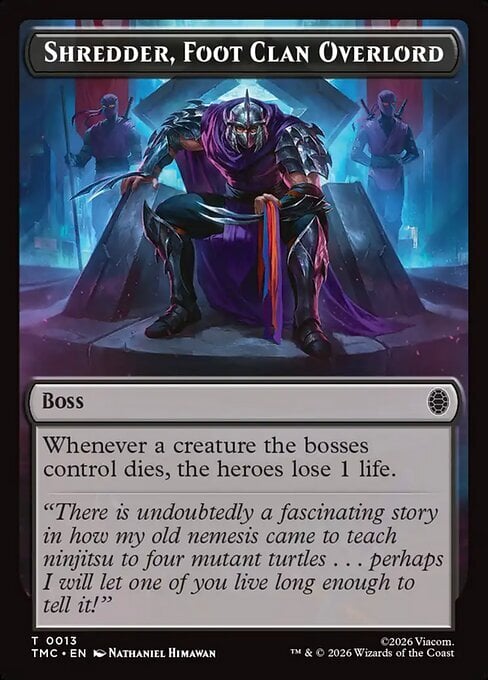 Shredder, Foot Clan Overlord Card Front