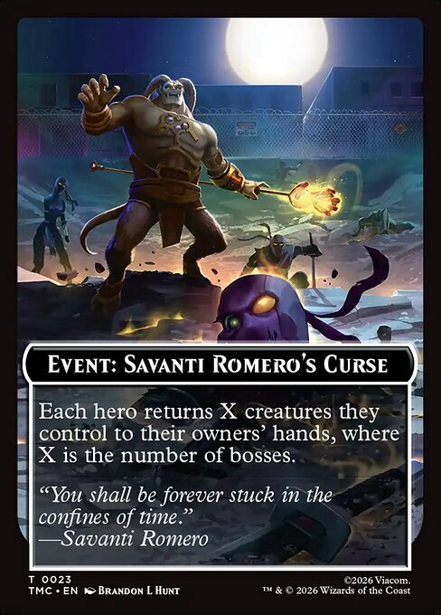 Event: Savanti Romero's Curse Card Front