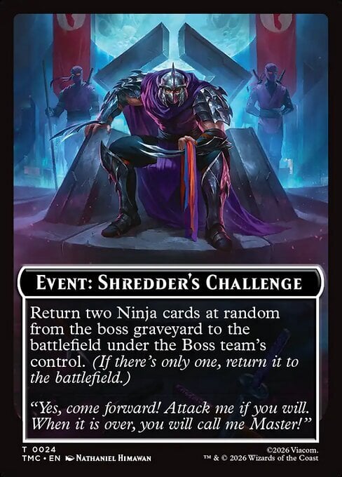 Event: Shredder's Challenge Card Front