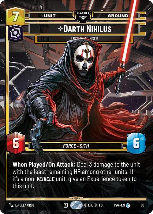 Darth Nihilus, Signore Della Fame Card Front
