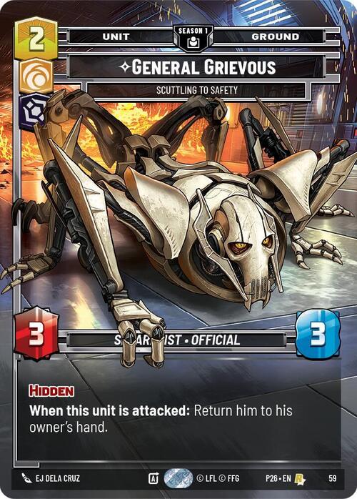 General Grievous, Se escabulle correteando Frente