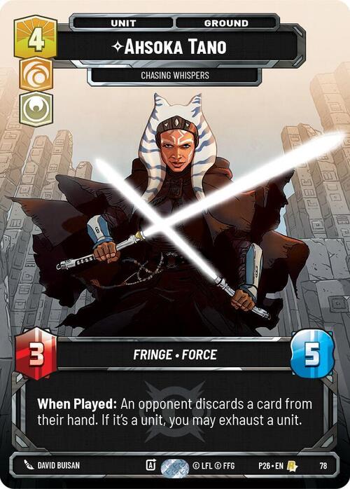 Ahsoka Tano, Insegue I Sussurri Card Front