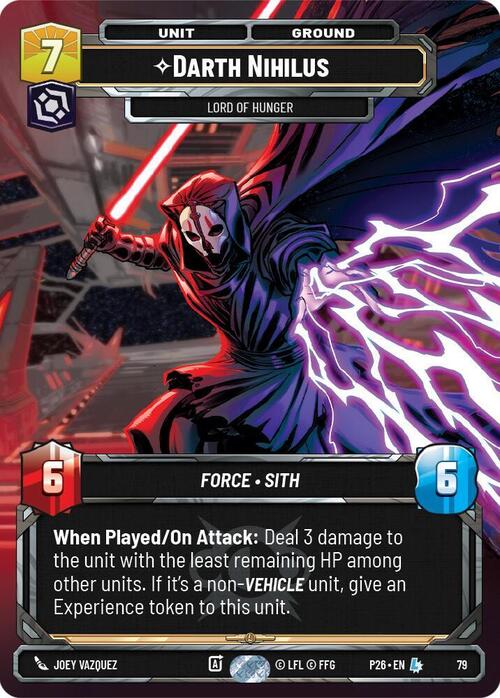 Darth Nihilus, Signore Della Fame Card Front