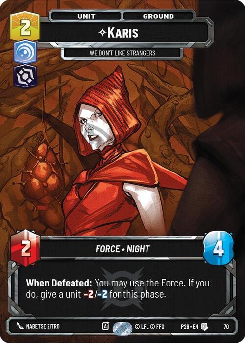 Karis, Non Ci Piacciono Gli Stranieri Card Front