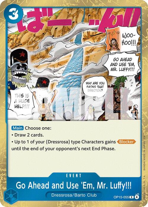 Go Ahead and Use 'Em, Mr. Luffy!!! Frente