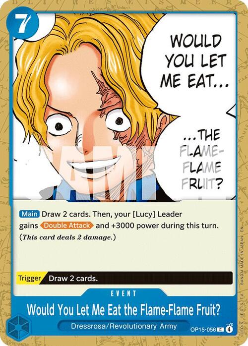 Would You Let Me Eat the Flame-Flame Fruit? Card Front