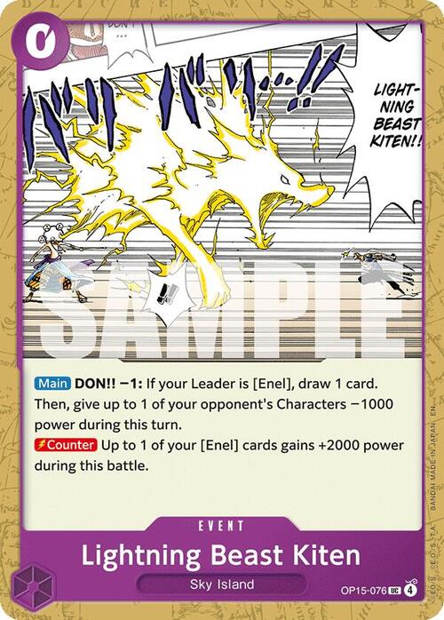 Lightning Beast Kiten Card Front