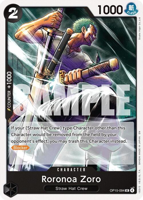Roronoa Zoro Card Front