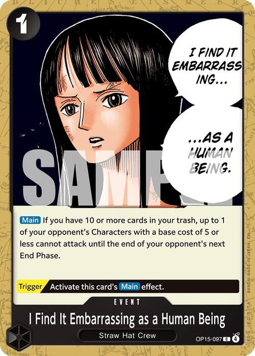 I Find It Embarrassing as a Human Being Card Front