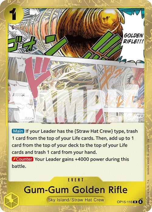 Gum-Gum Golden Rifle Card Front