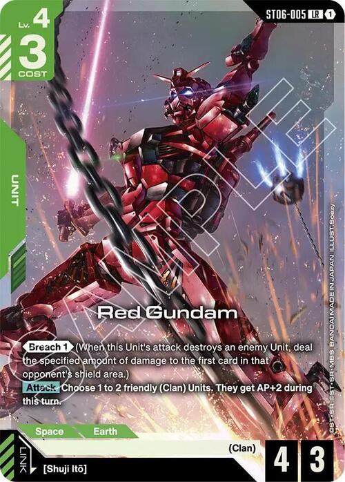 Red Gundam Card Front