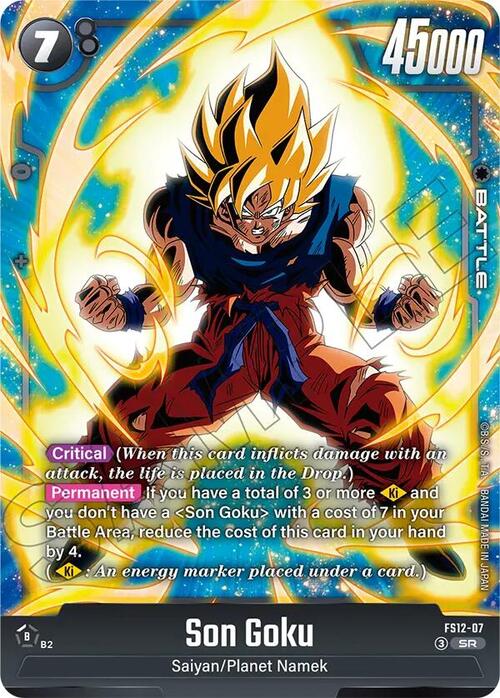 Son Goku Card Front