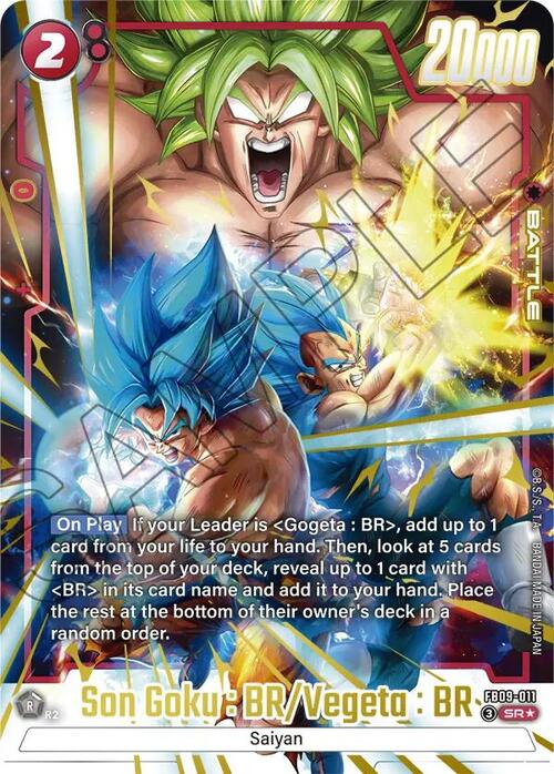 Son Goku : BR/Vegeta : BR Card Front