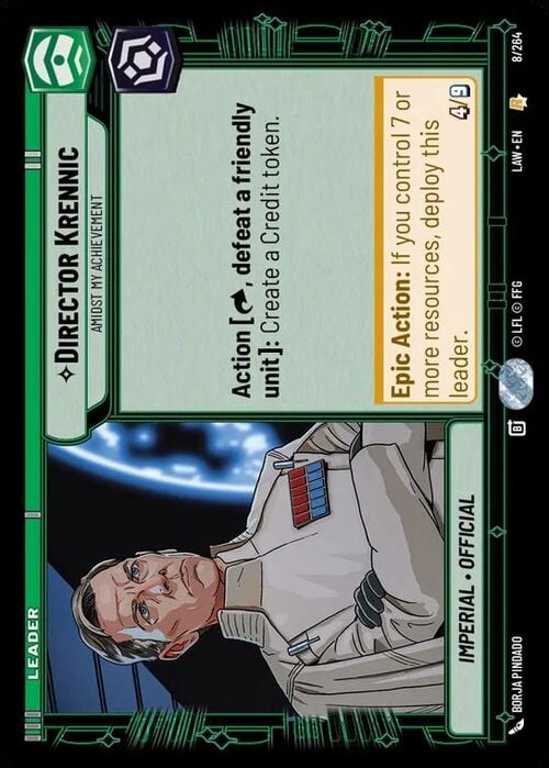 Director Krennic - Amidst My Achievement Card Front