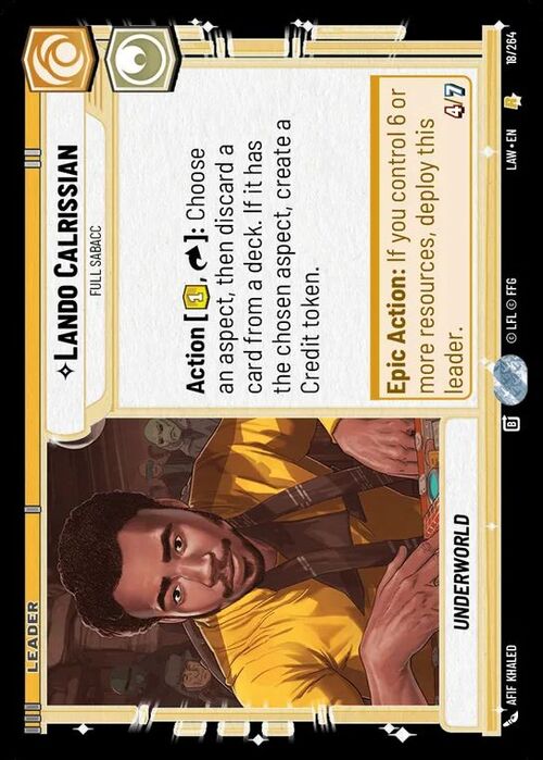 Lando Calrissian, Sabacc puro Frente