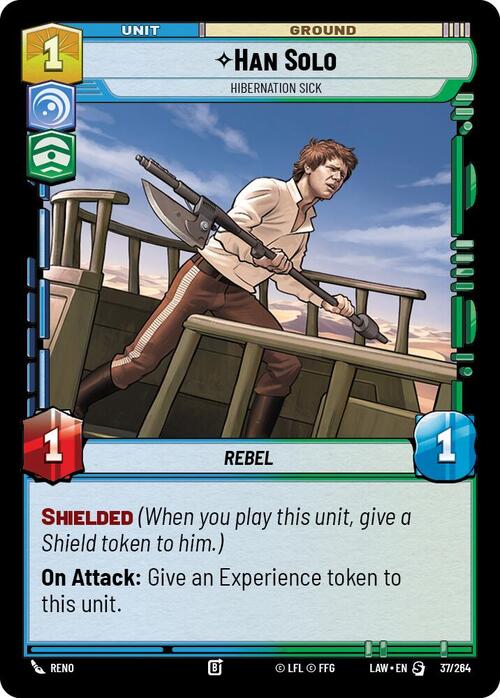 Han Solo - Hibernation Sick Card Front