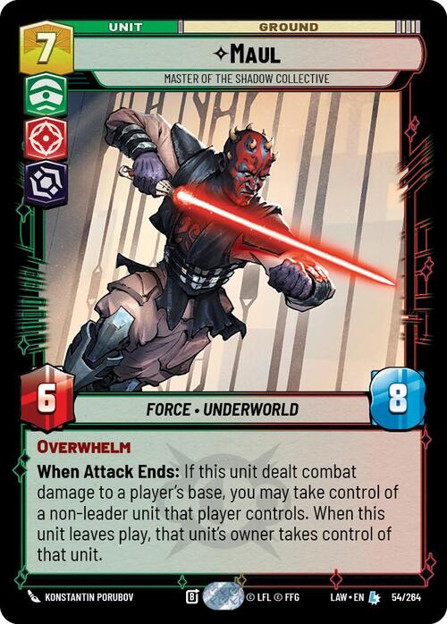 Maul - Master of the Shadow Collective Card Front