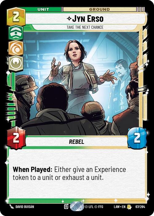 Jyn Erso - Take the Next Chance Card Front