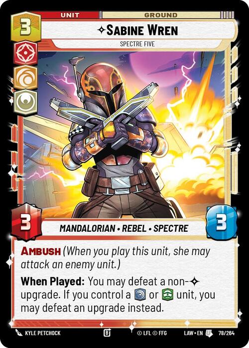 Sabine Wren - Spectre Five Card Front