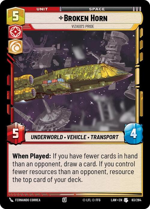 Broken Horn, Vizago's Pride Frente