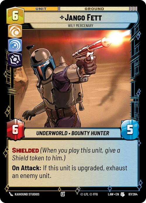 Jango Fett, Wily Mercenary Card Front