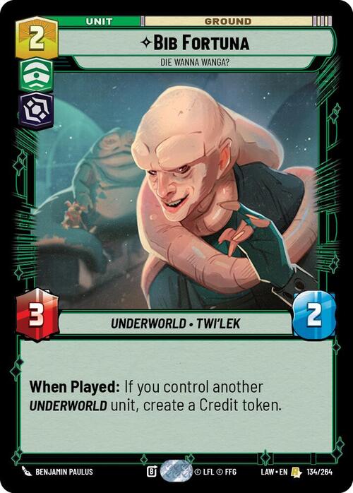 Bib Fortuna, Die Wanna Wanga? Card Front