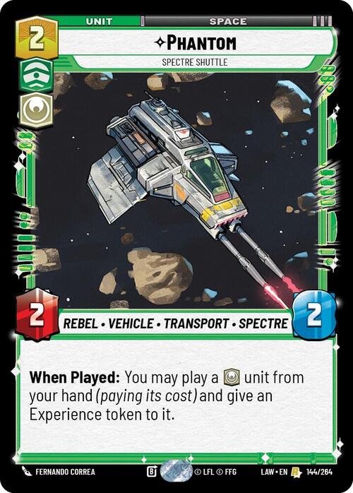 Phantom - Spectre Shuttle Card Front