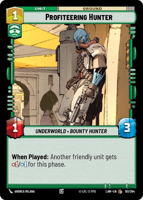 Profiteering Hunter Card Front