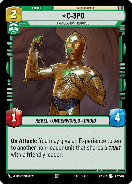 C-3PO, Translation Protocol Card Front