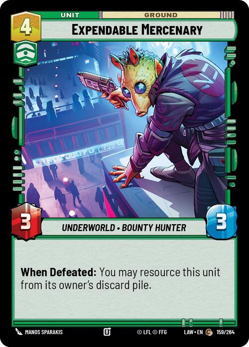 Mercenario Sacrificabile Card Front