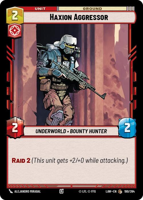 Aggressore dell'Haxion Brood Card Front