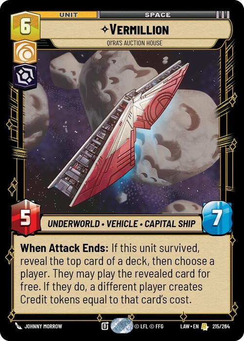 Vermillion, Qi'ra's Auction House Frente