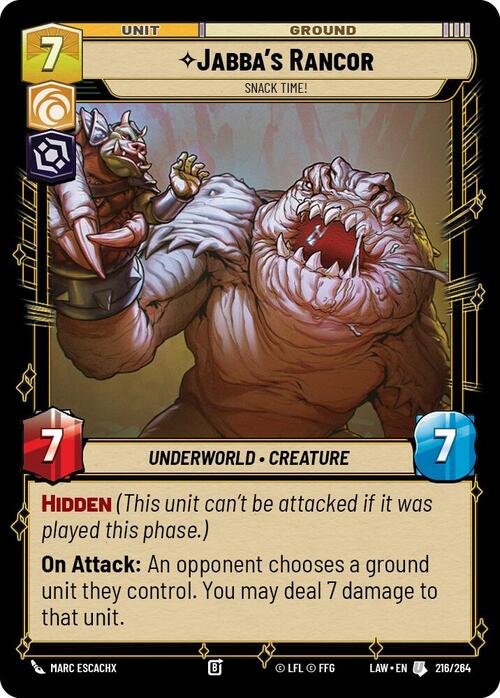 Jabba's Rancor - Snack Time! Card Front