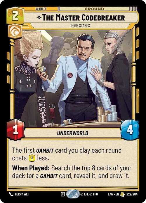 The Master Codebreaker, High Stakes Card Front